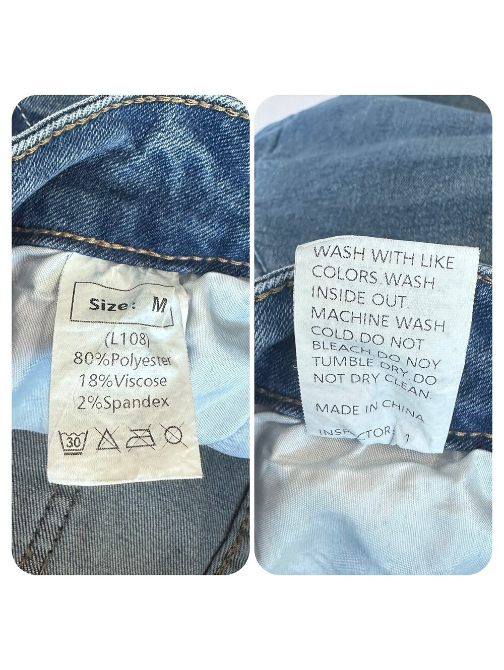 Flamingals Size Medium High Rise Wide Leg Stretch Jeans Medium Wash - Picture 4 of 10